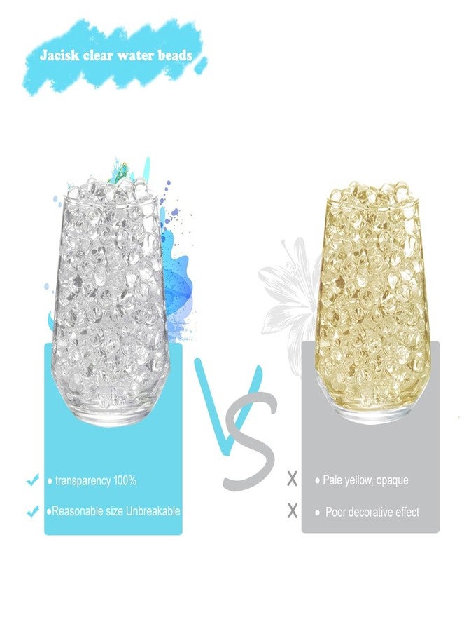 Jacisk Clear Water Beads 50000 Pcs Clear Water Gel Jelly Balls Vase Filler Beads,Vase Fillers for Floating Pearls, Floating Candle Making, Wedding Centerpiece, Floral Arrangement (Transparent) - Image 2